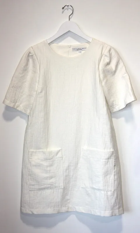 RN678 - 4 - Bishop Dress - Ecru made by Birds of North America