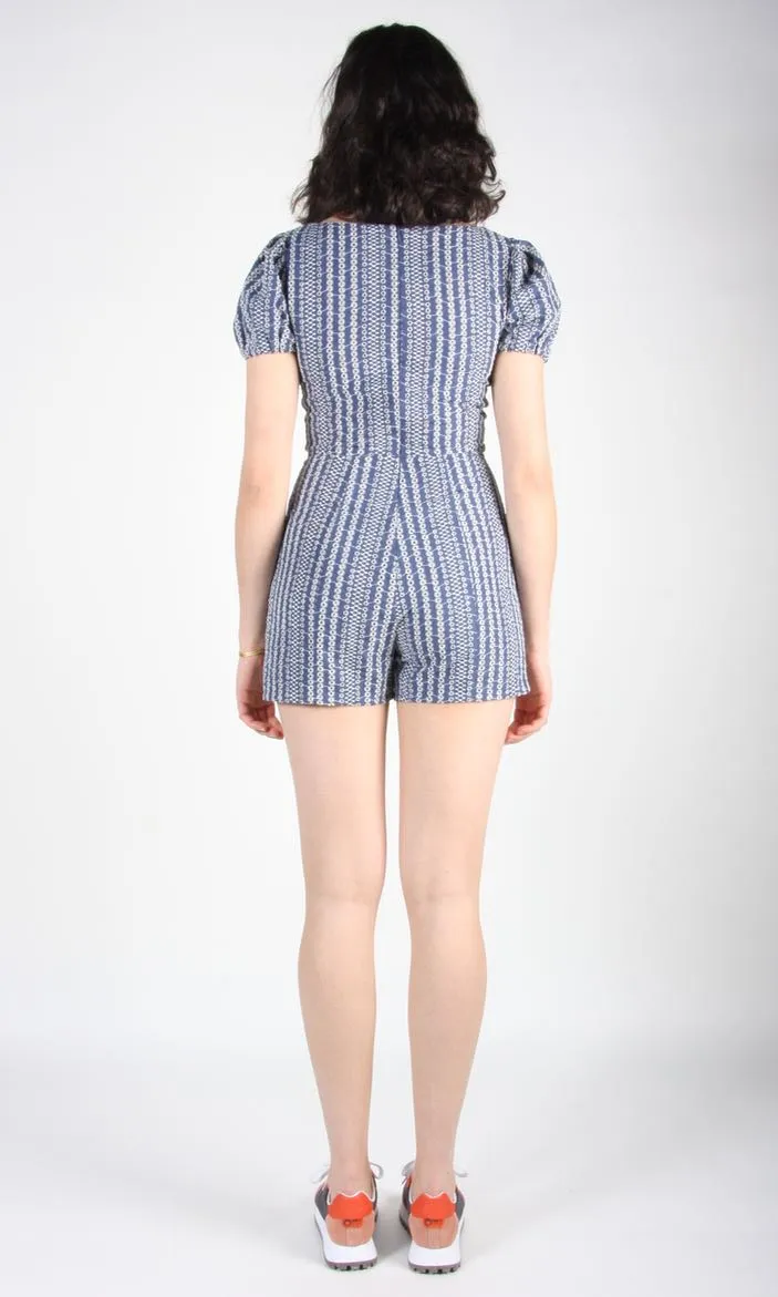 Bufflehead Romper - Blue Eyelet sold by Birds of North America product image thumbnail 4