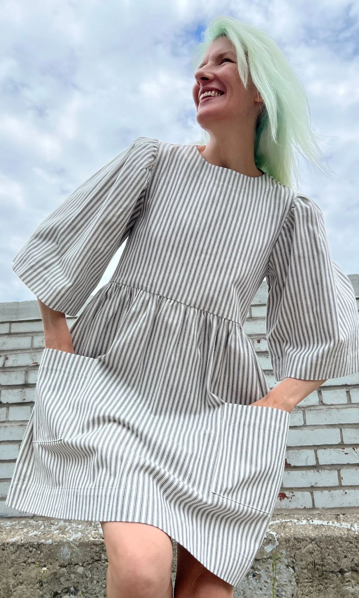Chimney Swift Dress - Ticking Stripe sold by Birds of North America product image thumbnail 3