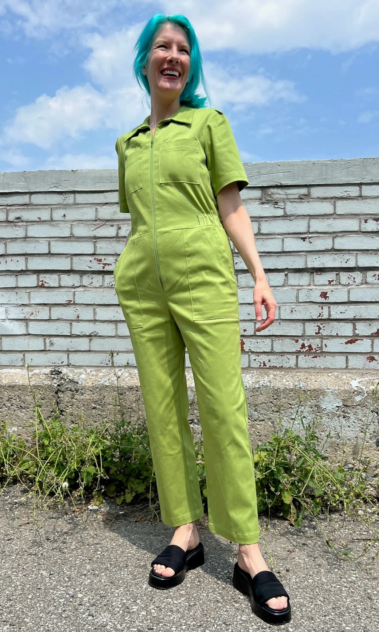 Nonpareil Jumpsuit - Avocado sold by Birds of North America product image thumbnail 2