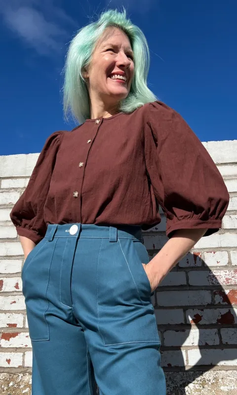 Serin Blouse - Cocoa sold by Birds of North America