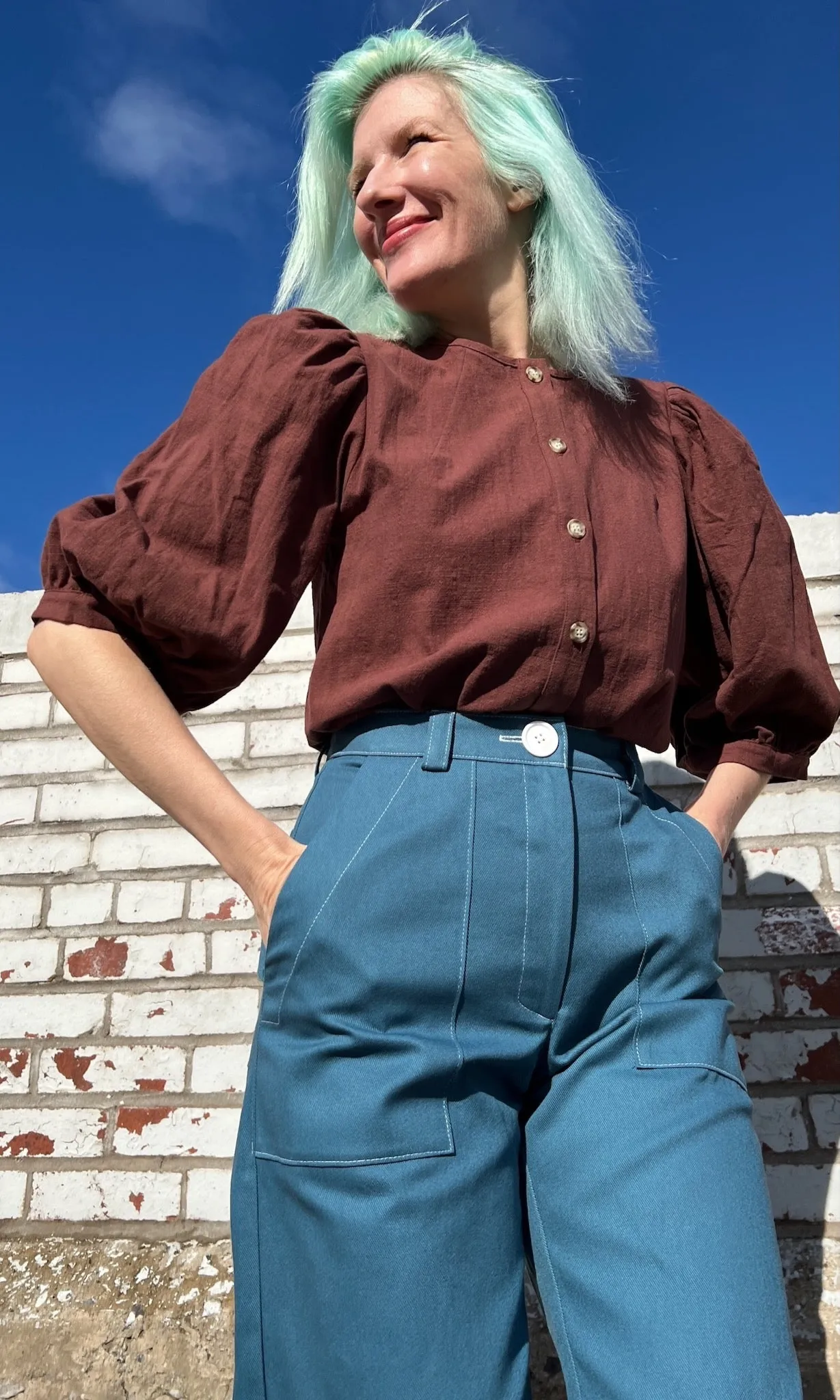 Serin Blouse - Cocoa sold by Birds of North America product image thumbnail 2