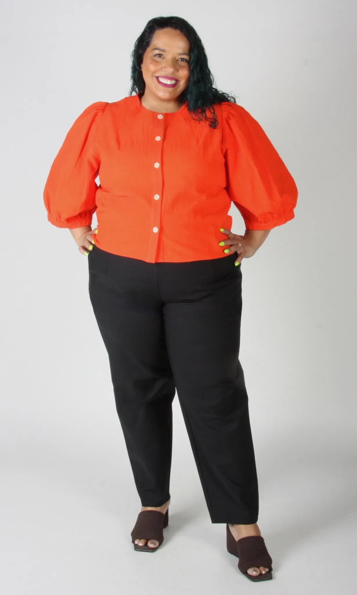 Serin Blouse - Blood Orange sold by Birds of North America