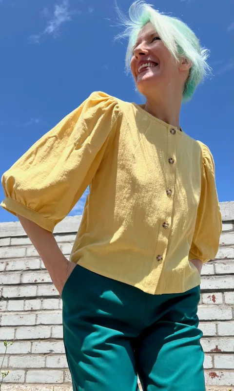 Serin Blouse - Sunflower sold by Birds of North America