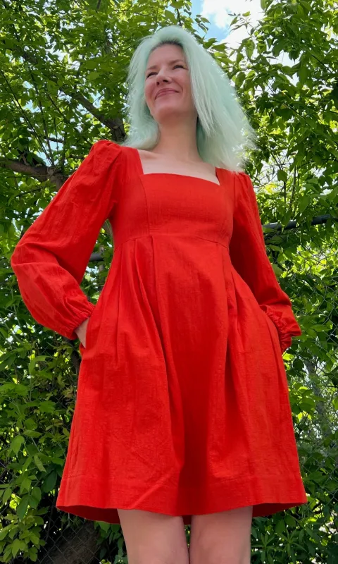 Marlinspike Dress - Blood Orange made by Birds of North America