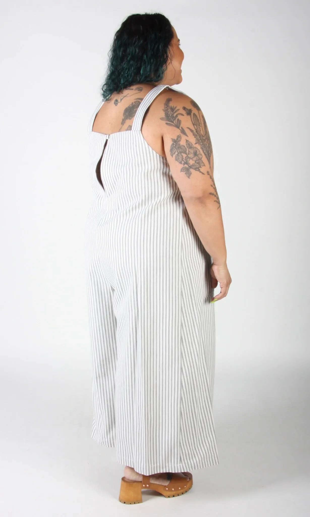 Dusky Greygone Jumpsuit - Ticking Stripe sold by Birds of North America product image thumbnail 4