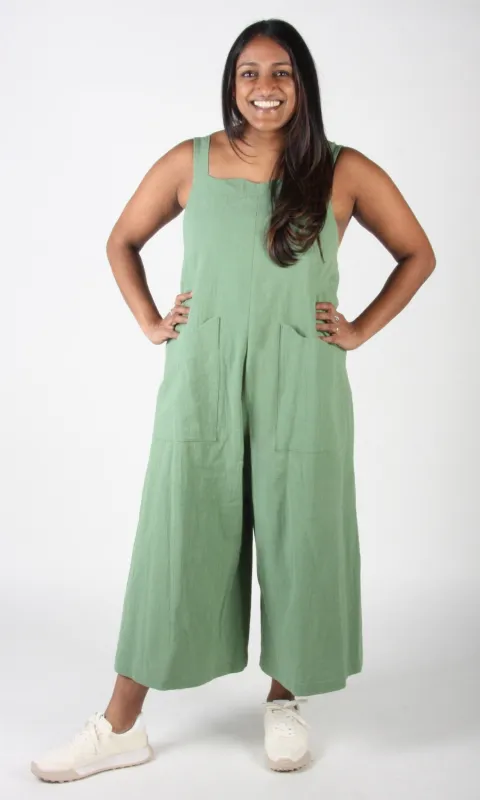 Dusky Greygone Jumpsuit - Sage sold by Birds of North America