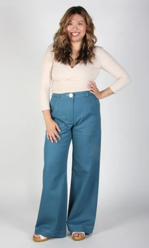 Bonxie Pant - Garage Blue sold by Birds of North America