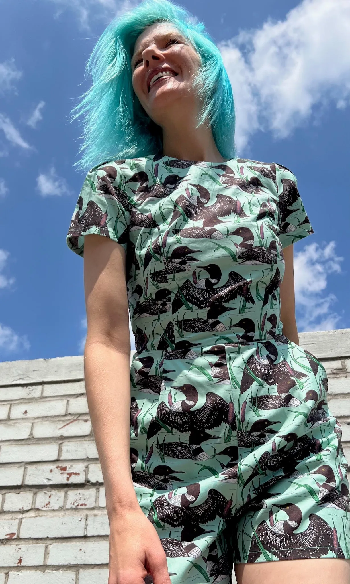 Teeter Bob Romper - Loons sold by Birds of North America product image thumbnail 2