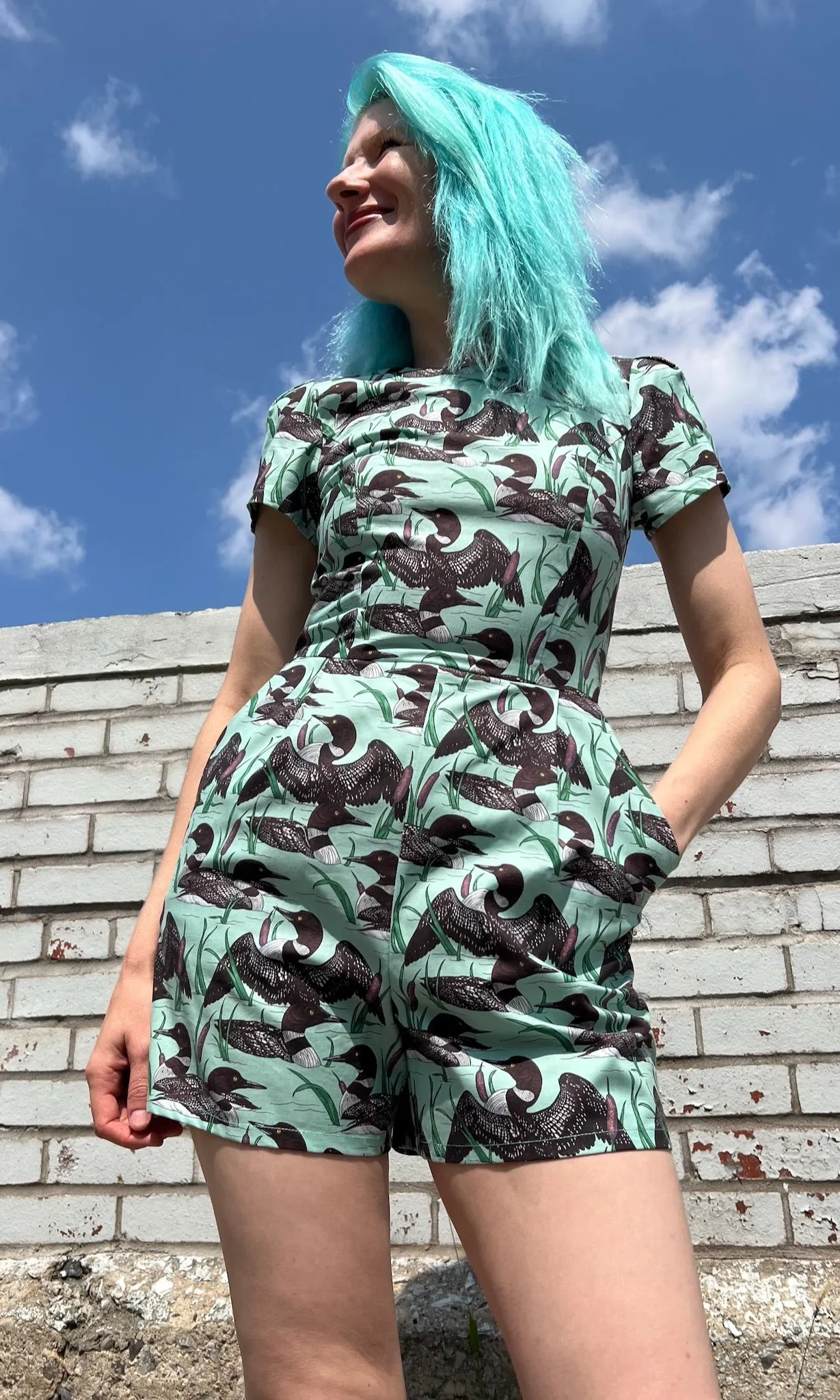Teeter Bob Romper - Loons sold by Birds of North America product image thumbnail 4