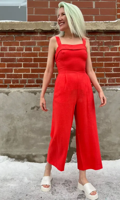 Sandgrouse Jumpsuit - Coral made by Birds of North America