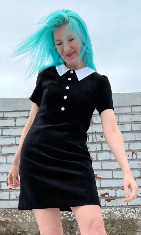 Peep Dress - Black made by Birds of North America