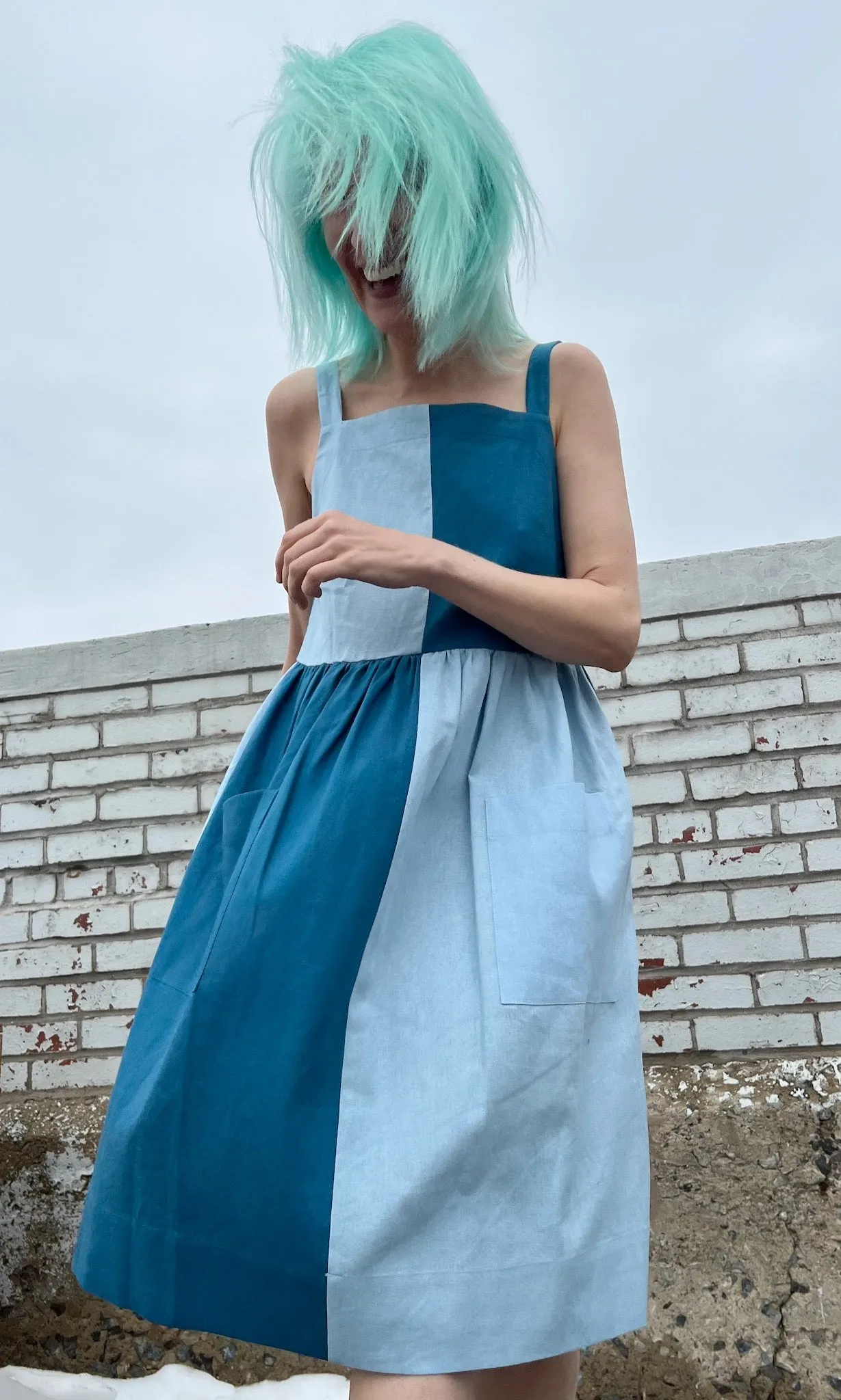 Timber Doodle Dress - Sea and Sky sold by Birds of North America product image thumbnail 3