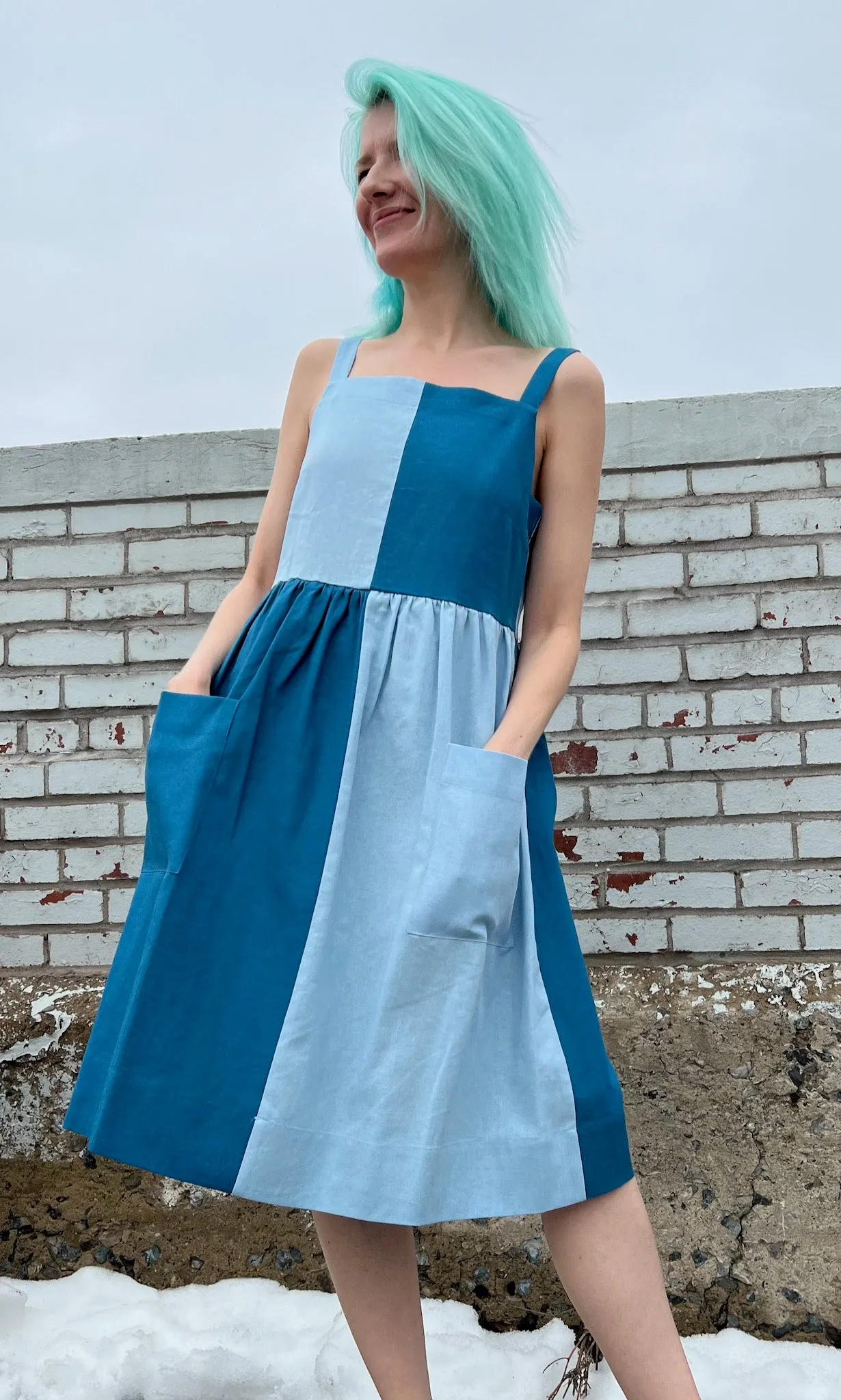 Timber Doodle Dress - Sea and Sky sold by Birds of North America product image thumbnail 5
