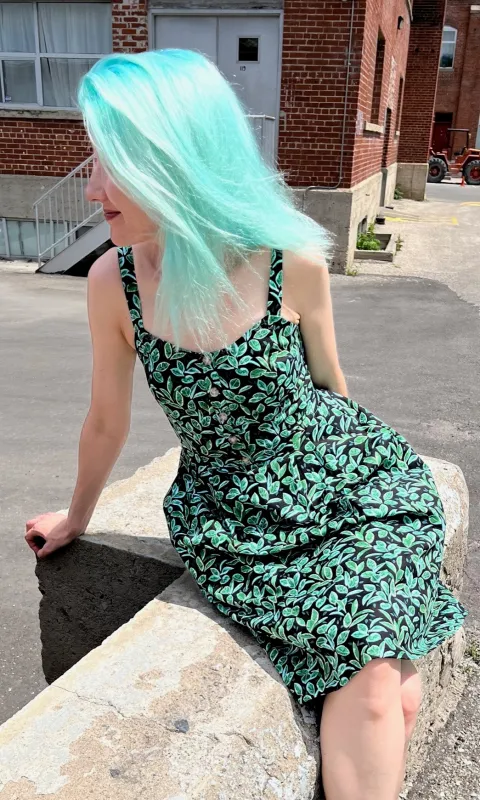 Grosbeak Dress - Suburban Night Hedge made by Birds of North America