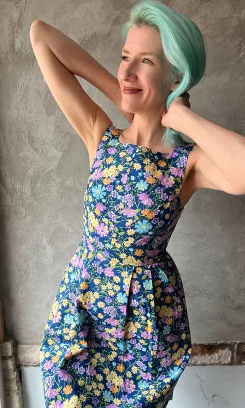 Myrmidon Dress - Blue Meadow sold by Birds of North America