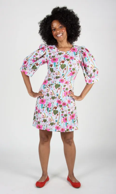 Halcyon Dress - Trumpet Vines made by Birds of North America