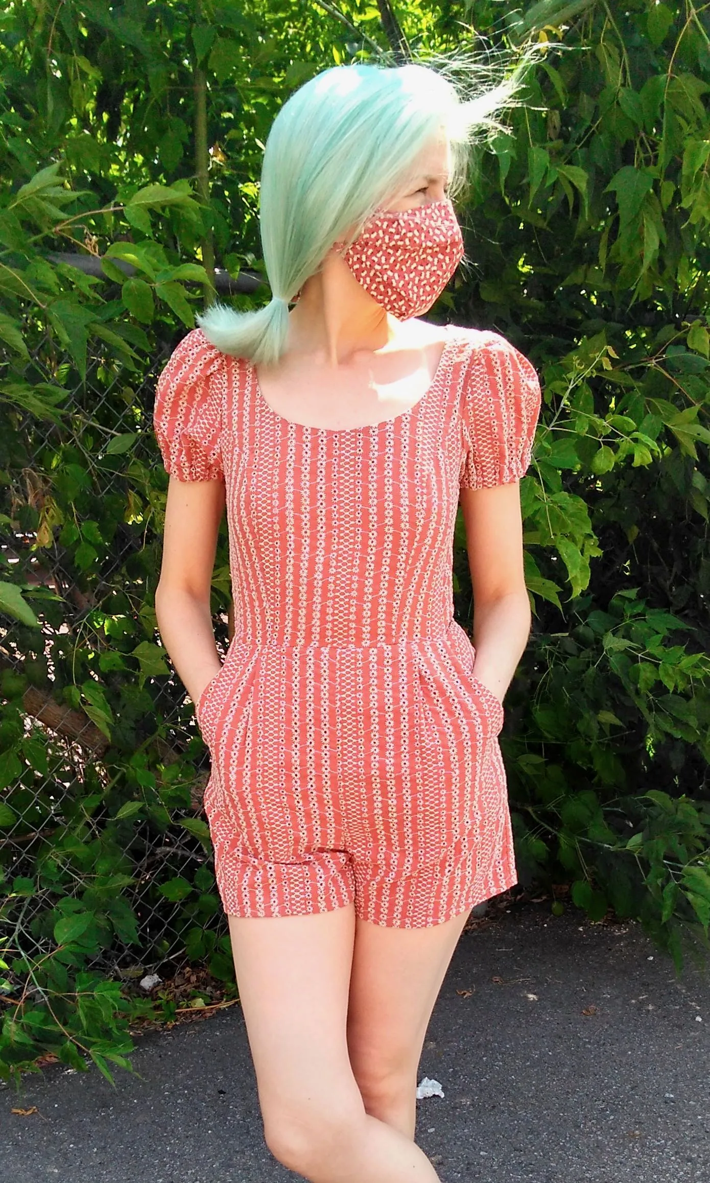 Bufflehead Romper - Cinnamon Eyelet sold by Birds of North America product image thumbnail 3