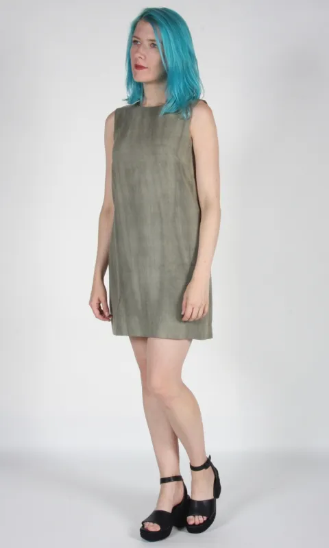 Longspur Dress - Sand Washed Olive made by Birds of North America