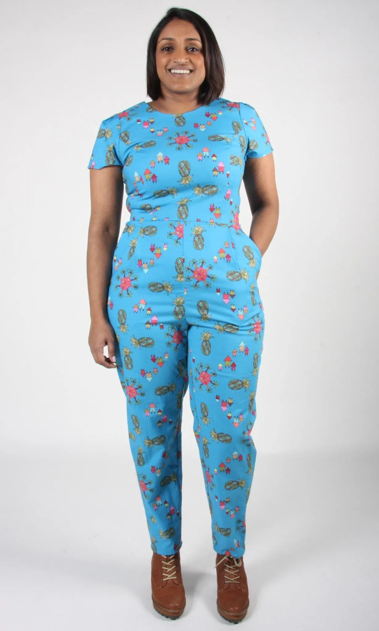 Auk Jumpsuit - Blue Pineapple Party sold by Birds of North America product image thumbnail 2