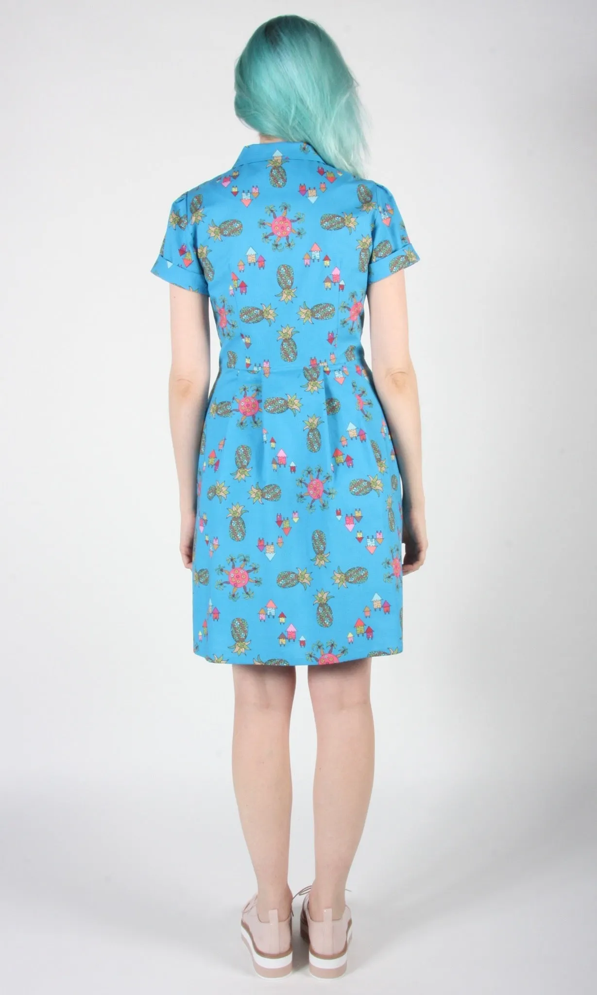 Ptarmigan Dress - Blue Pineapple Party sold by Birds of North America product image thumbnail 3