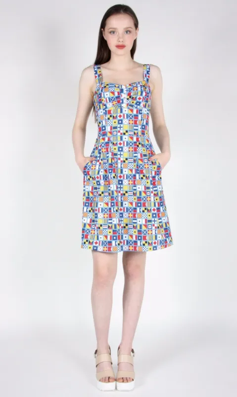 Bouvreuil Dress - Regatta Flags sold by Birds of North America