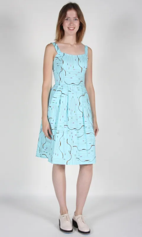 Purpletuft Dress - Blue Archery made by Birds of North America