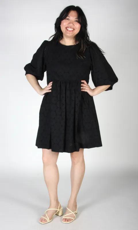 Bluebonnet Dress - Black made by Birds of North America