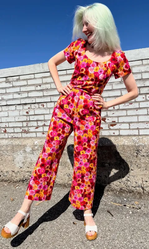 Whinchat Jumpsuit - Petal Party made by Birds of North America