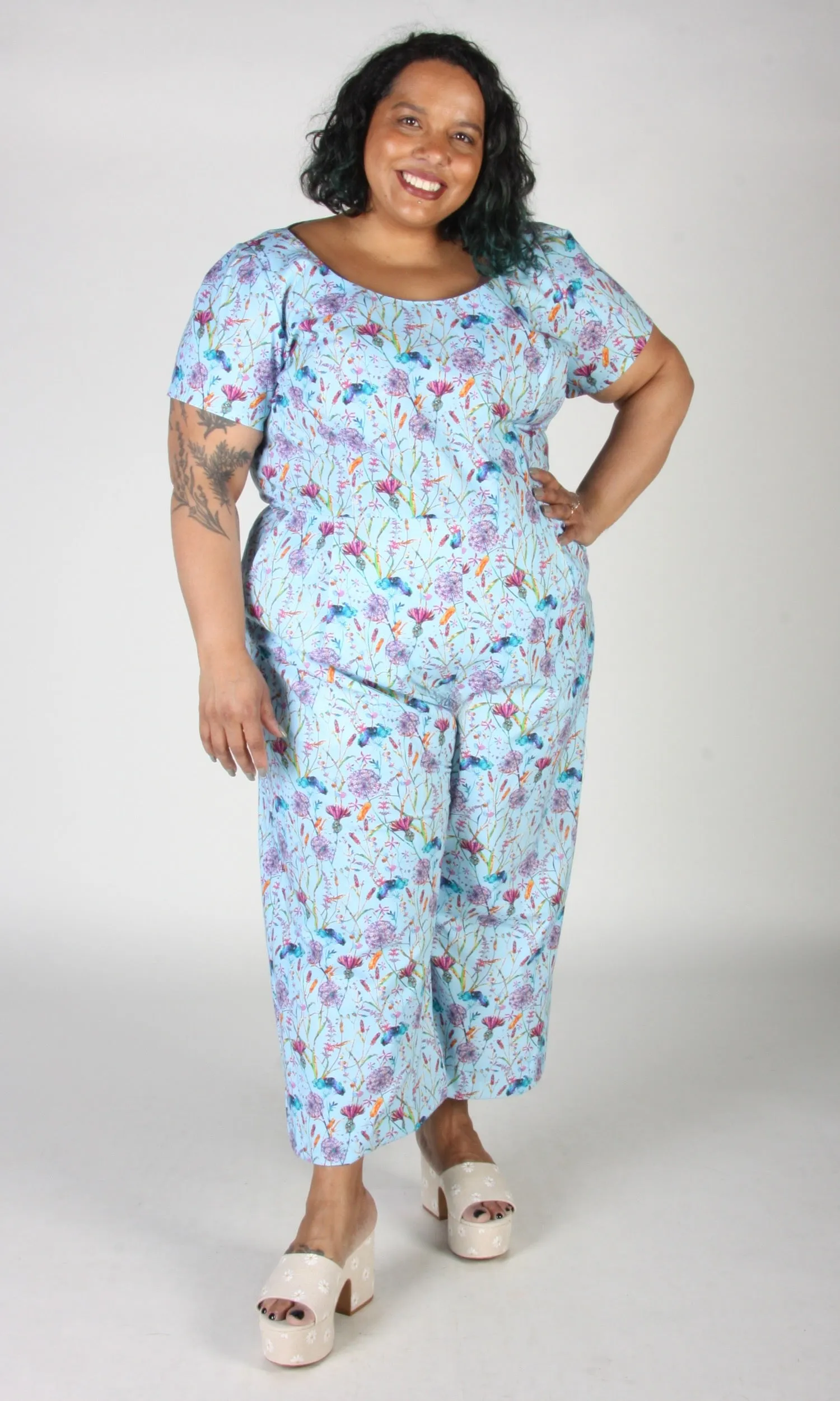 Whinchat Jumpsuit - Flower Toss sold by Birds of North America product image thumbnail 3