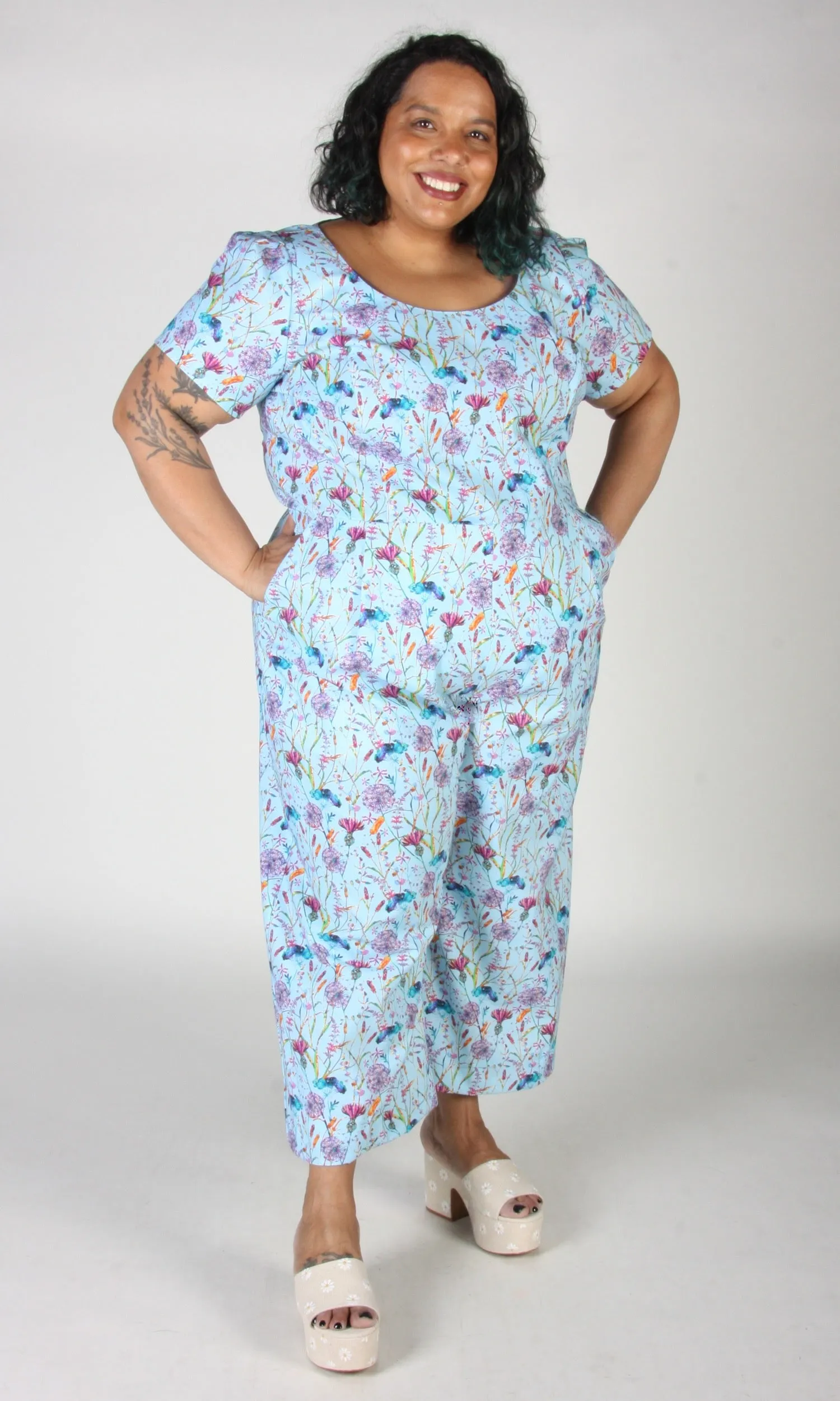 Whinchat Jumpsuit - Flower Toss sold by Birds of North America product image thumbnail 2