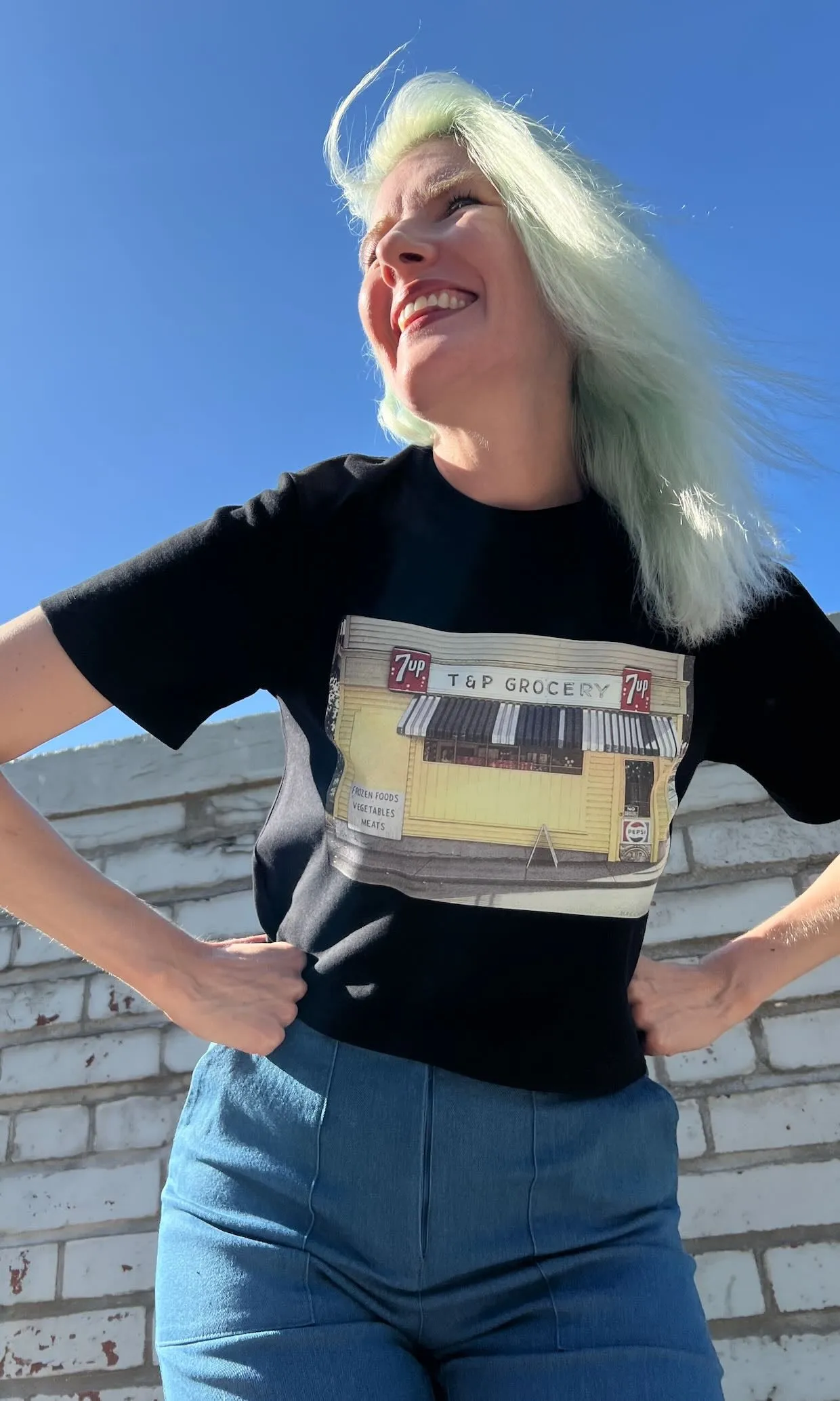 'T & P Grocery' Tee sold by Birds of North America