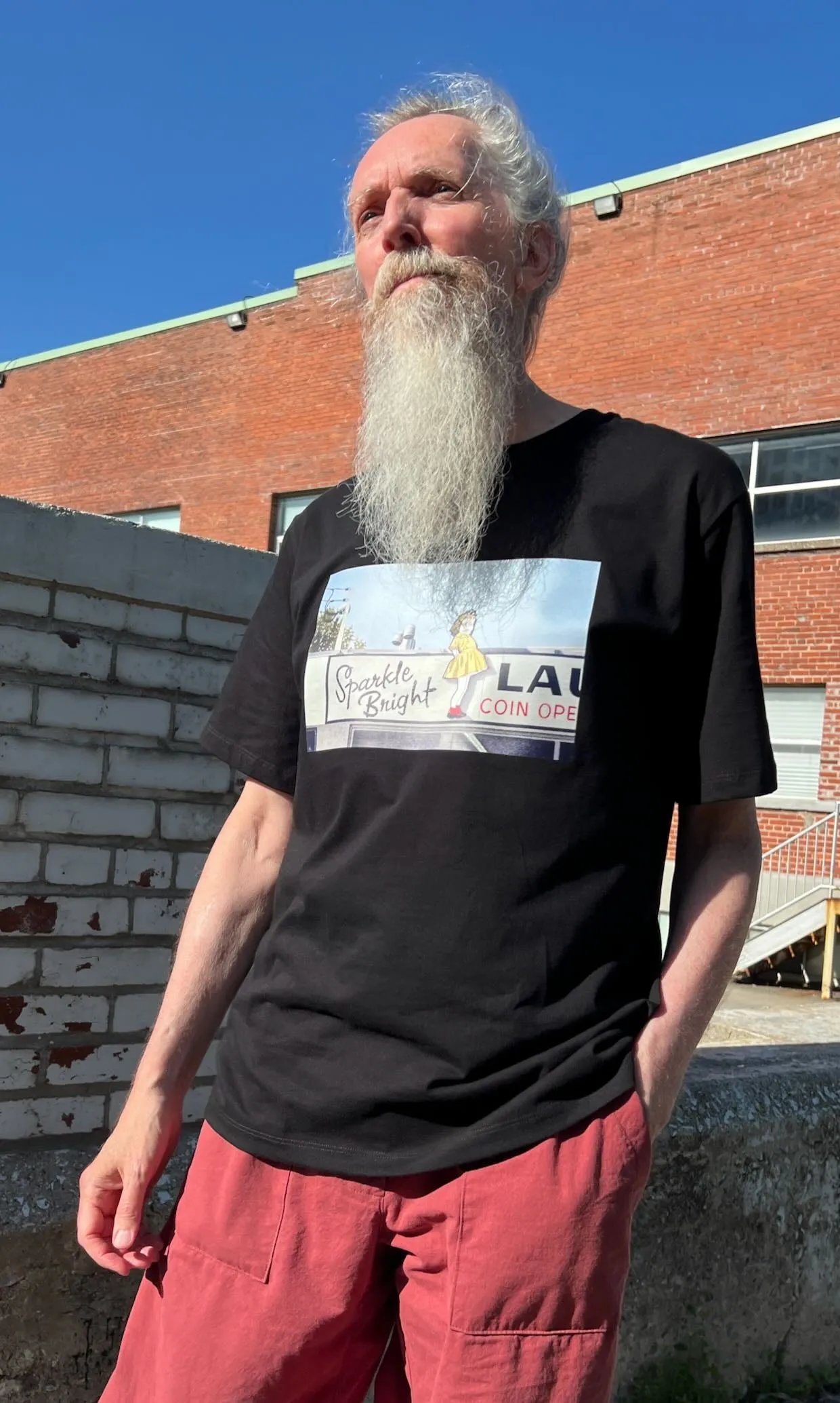 'Sparkle Bright Launderette' Tee sold by Birds of North America