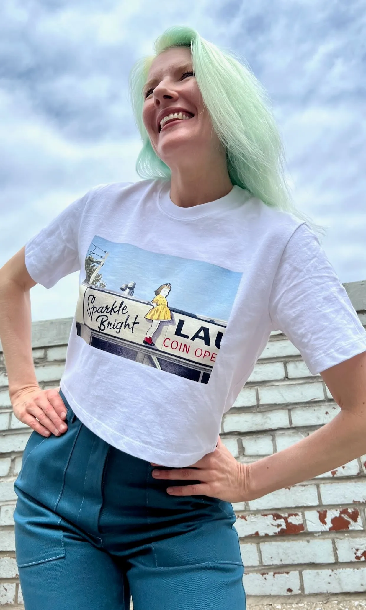 'Sparkle Bright Launderette' Tee sold by Birds of North America product image thumbnail 2