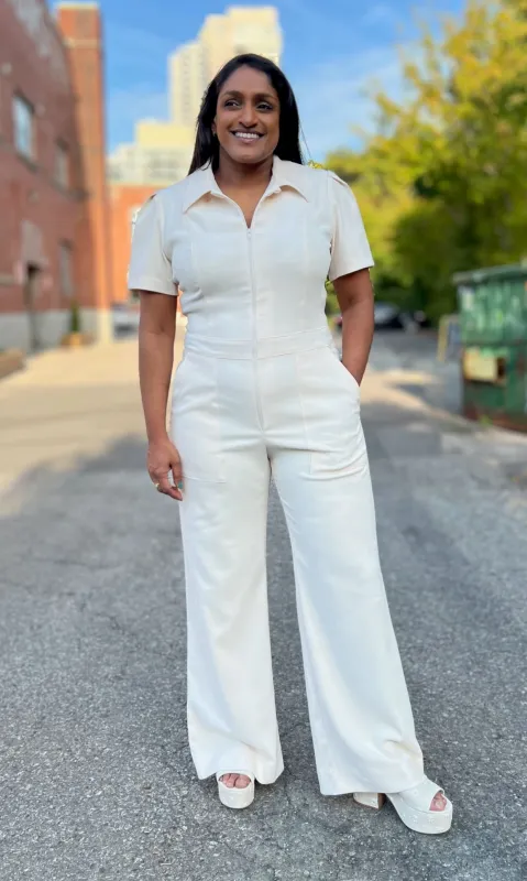 Tyrannulet Jumpsuit - Ecru sold by Birds of North America