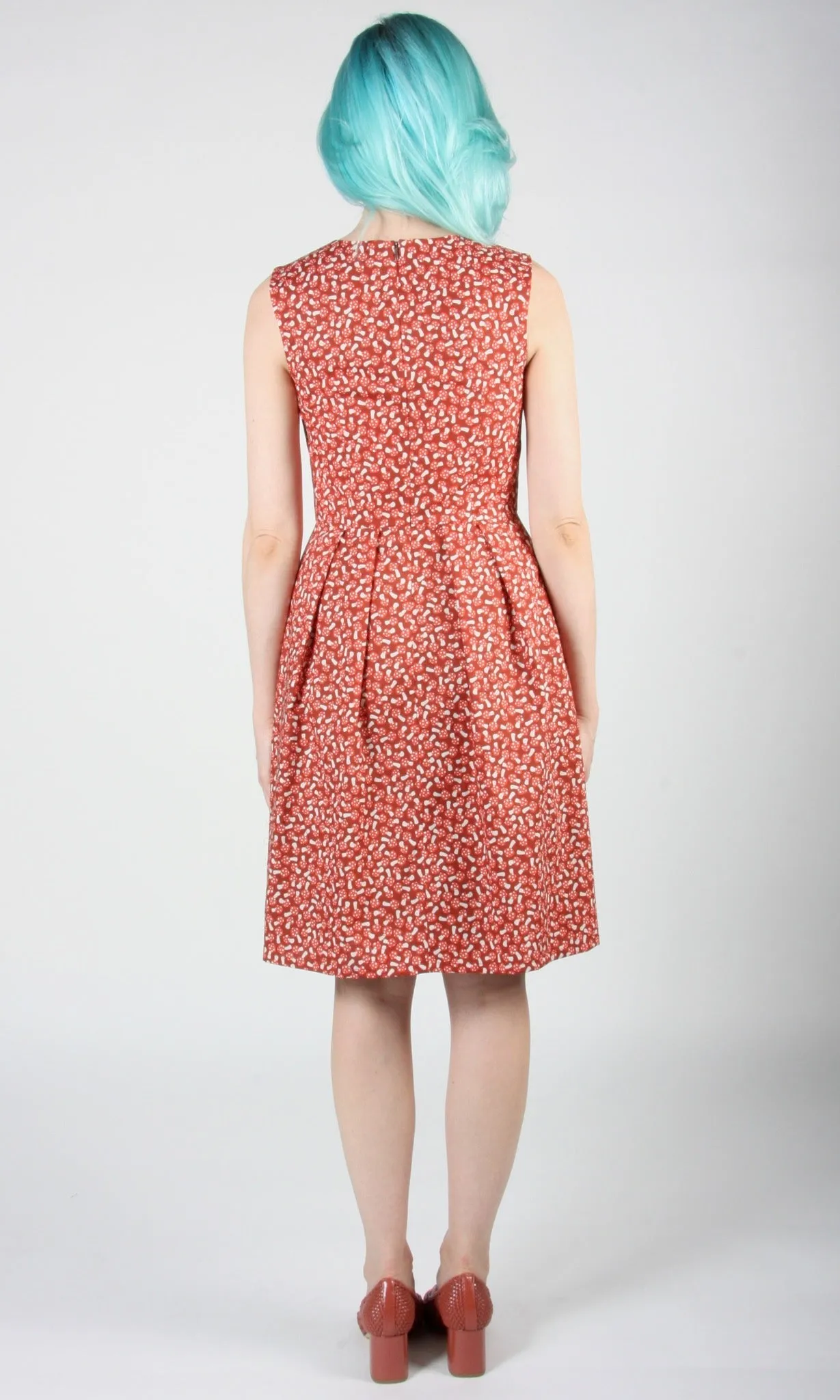 RN989- 2 - Peafowl Dress - Shrooms sold by Birds of North America product image thumbnail 5