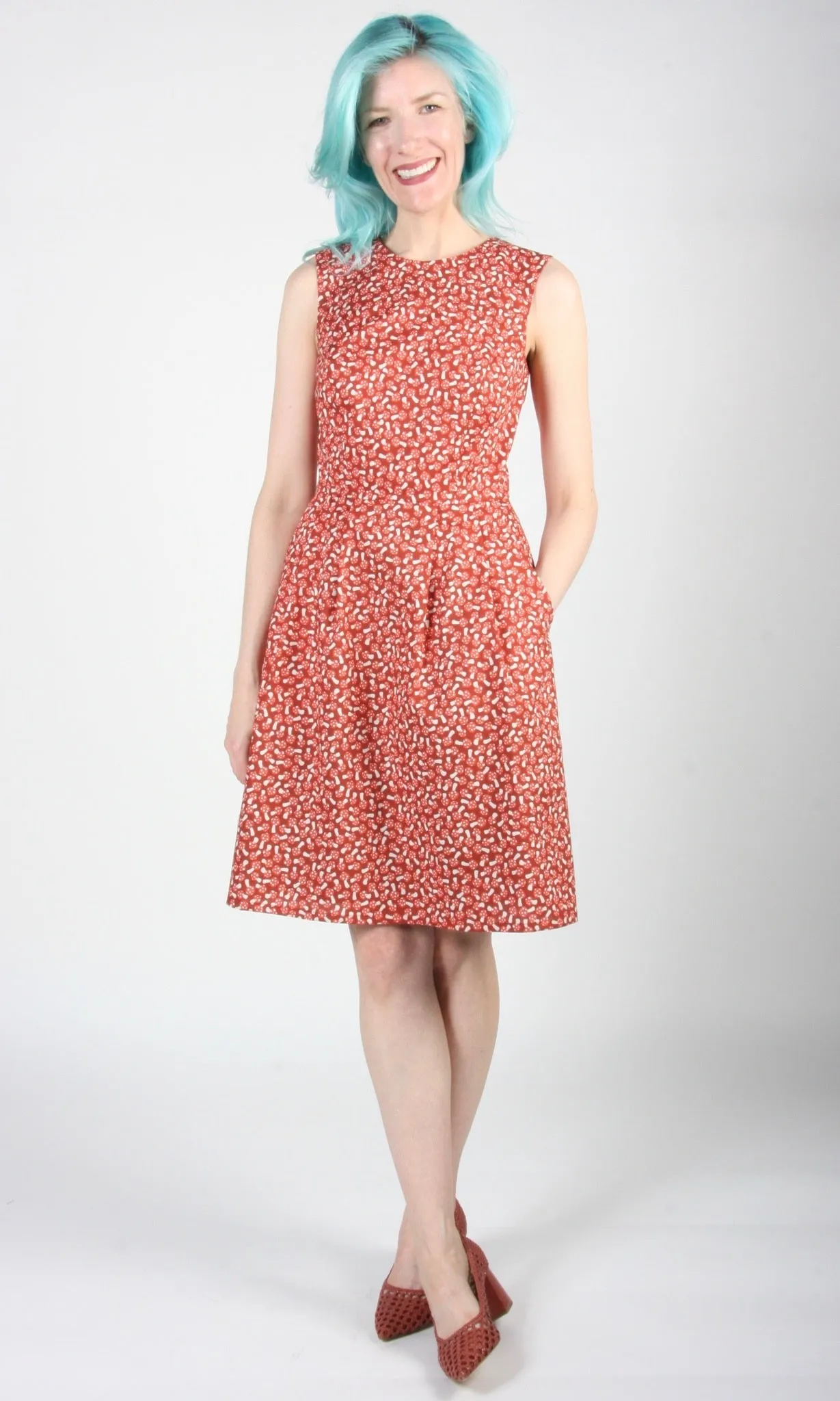 RN989- 2 - Peafowl Dress - Shrooms sold by Birds of North America product image thumbnail 3