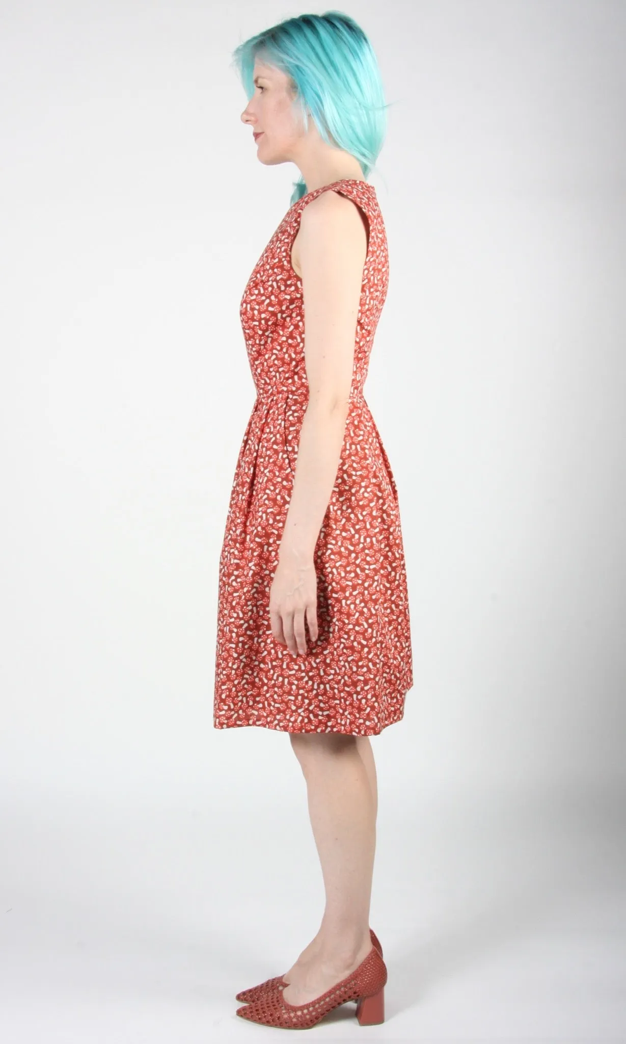 RN989- 2 - Peafowl Dress - Shrooms sold by Birds of North America product image thumbnail 4