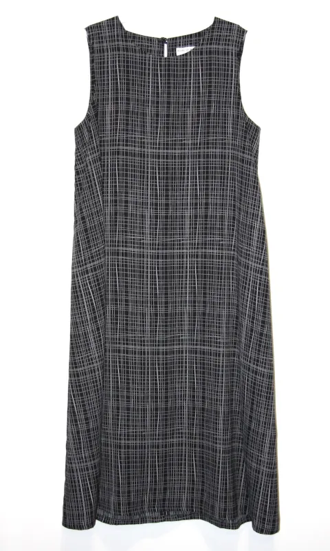 RN981 - 2 - Blossomcrown Dress - Black Crosshatch sold by Birds of North America