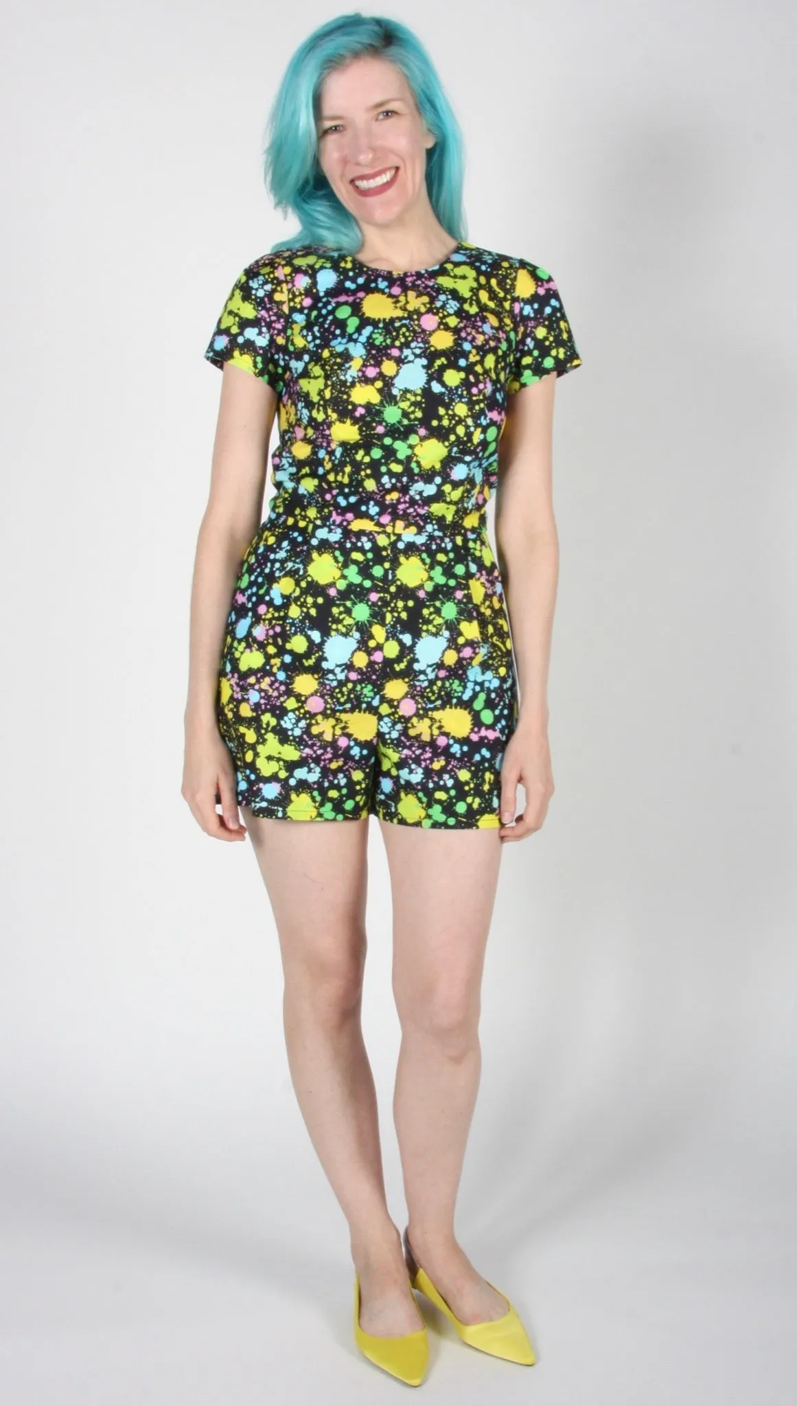 RN1075 - 8 - Akohekohe Romper - Neon Splatter sold by Birds of North America product image thumbnail 4