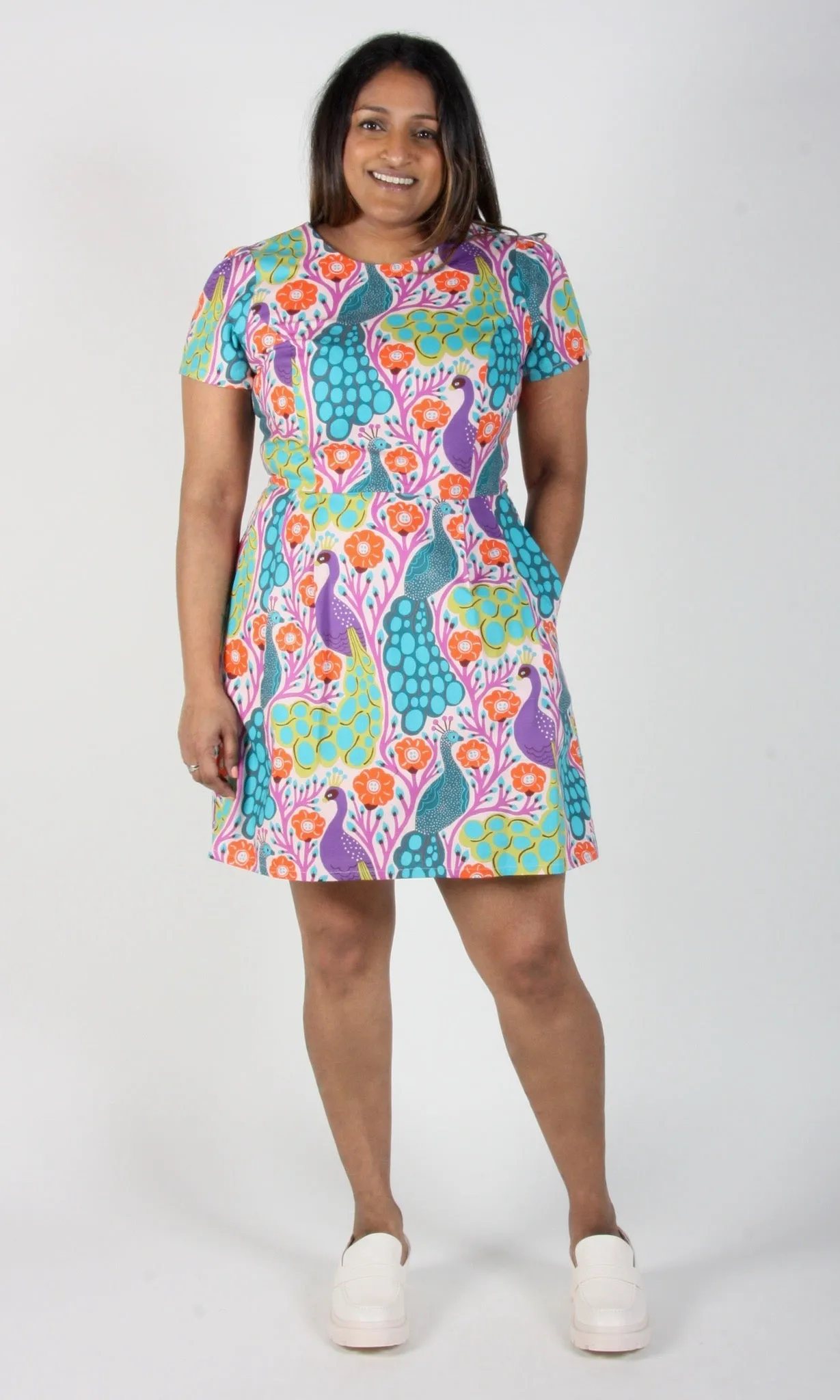 RN1061 - 6 - Engoulevent Dress - Peacocks sold by Birds of North America product image thumbnail 5