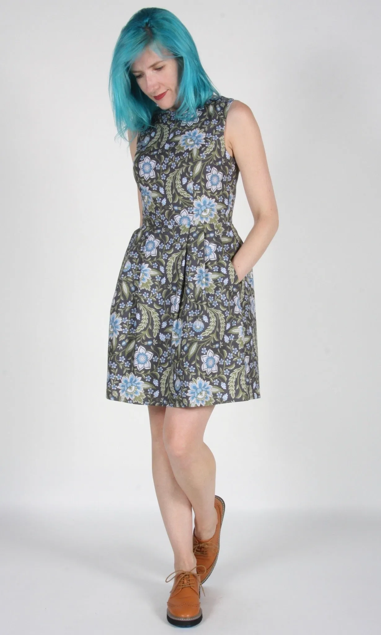 RN1100 - 10 - Willet Dress - Grey Botanical sold by Birds of North America product image thumbnail 4