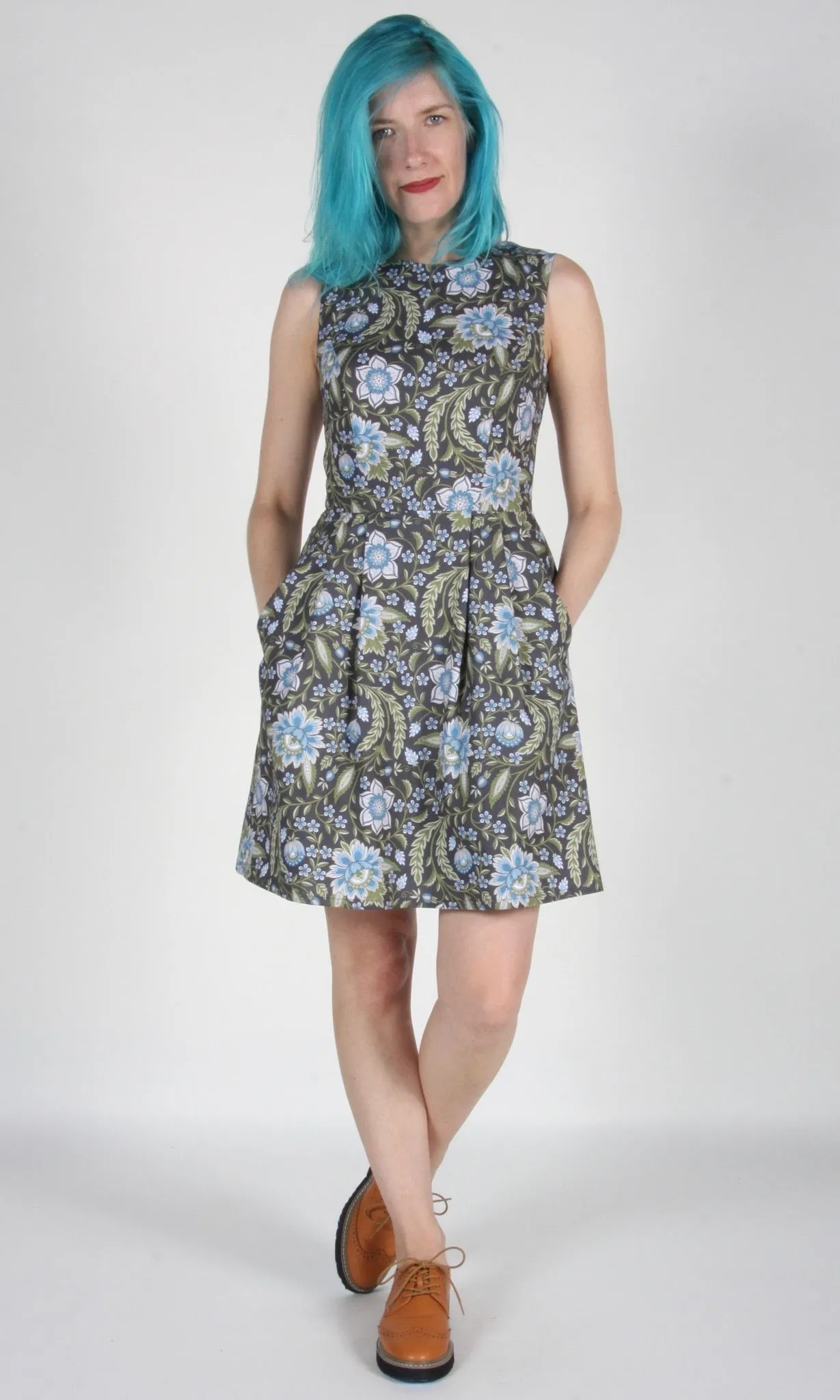 RN1100 - 10 - Willet Dress - Grey Botanical sold by Birds of North America product image thumbnail 3