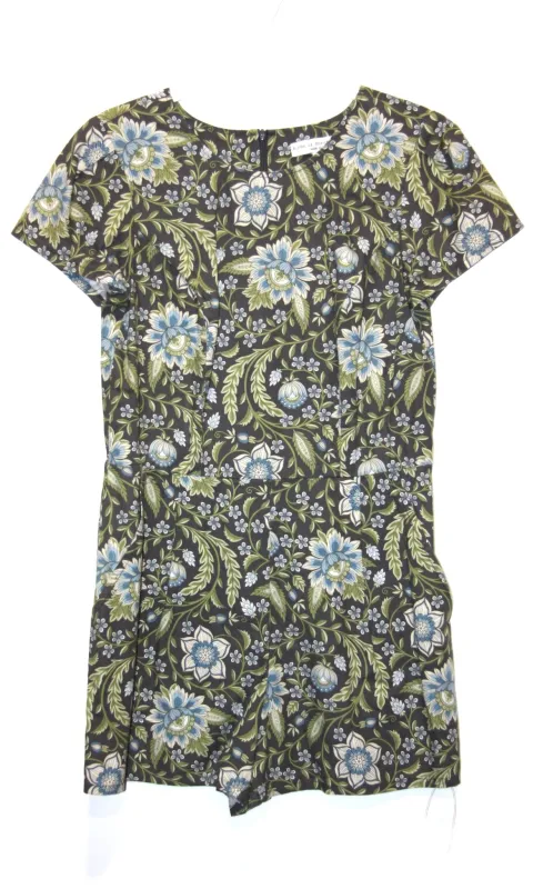 RN1046 - 6 - Silverbill Romper - Grey Botanical made by Birds of North America