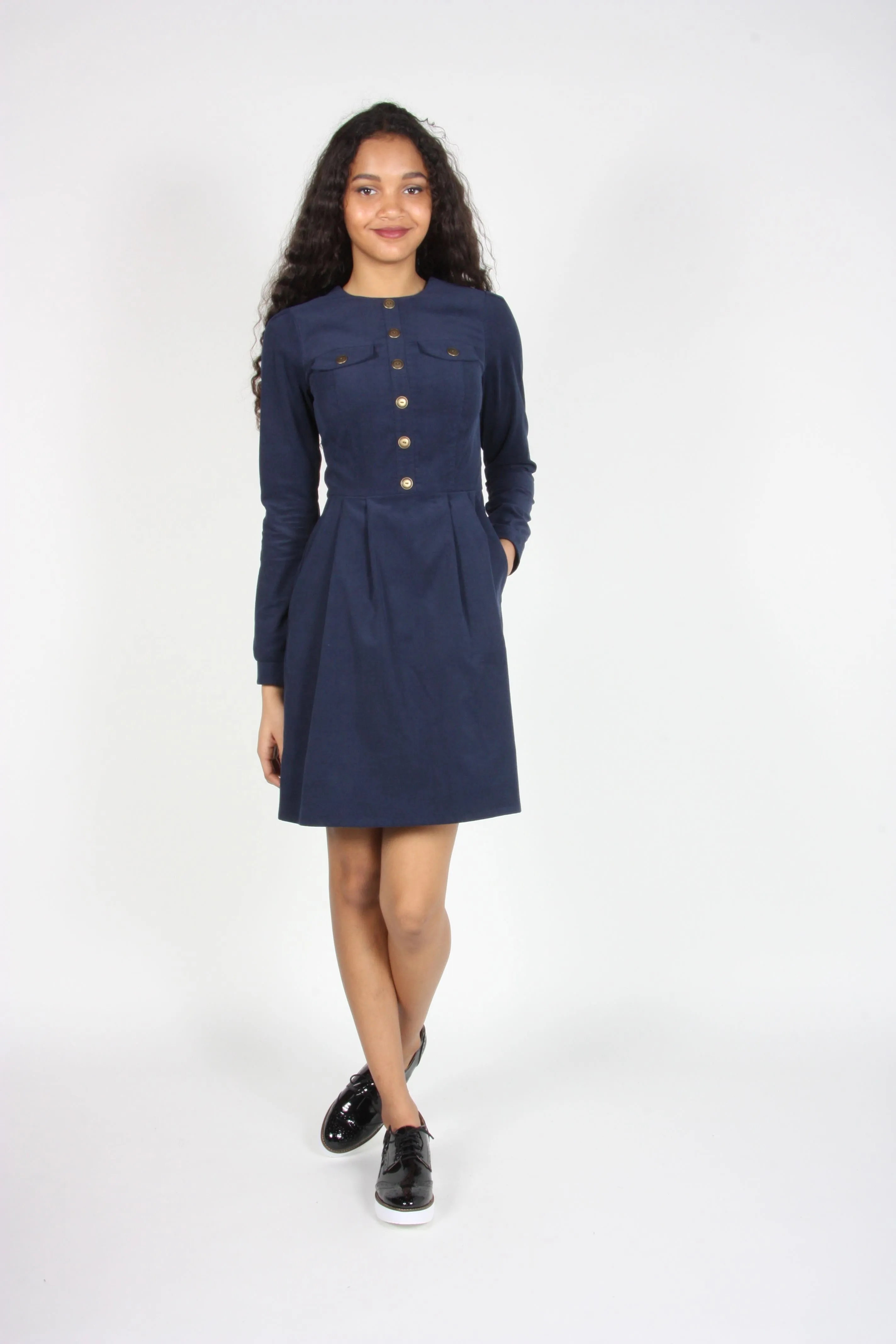 RN1177 - 14 - Jacobin Dress - Navy sold by Birds of North America product image thumbnail 4