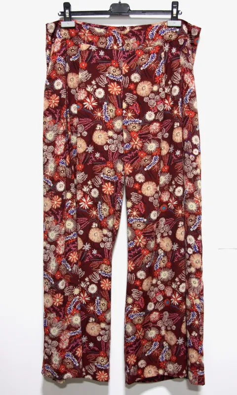 RN1150 - 14 - Skylark Pant - Burgundy Flowerburst made by Birds of North America