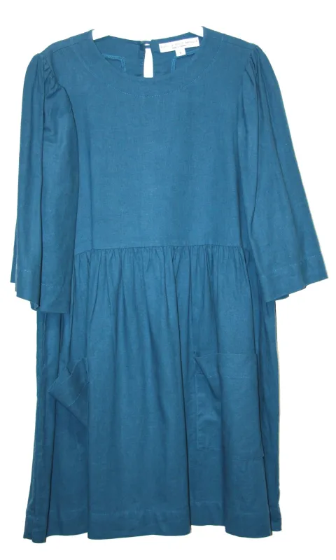 RN1228 - S - Chimney Swift Dress - Ocean made by Birds of North America