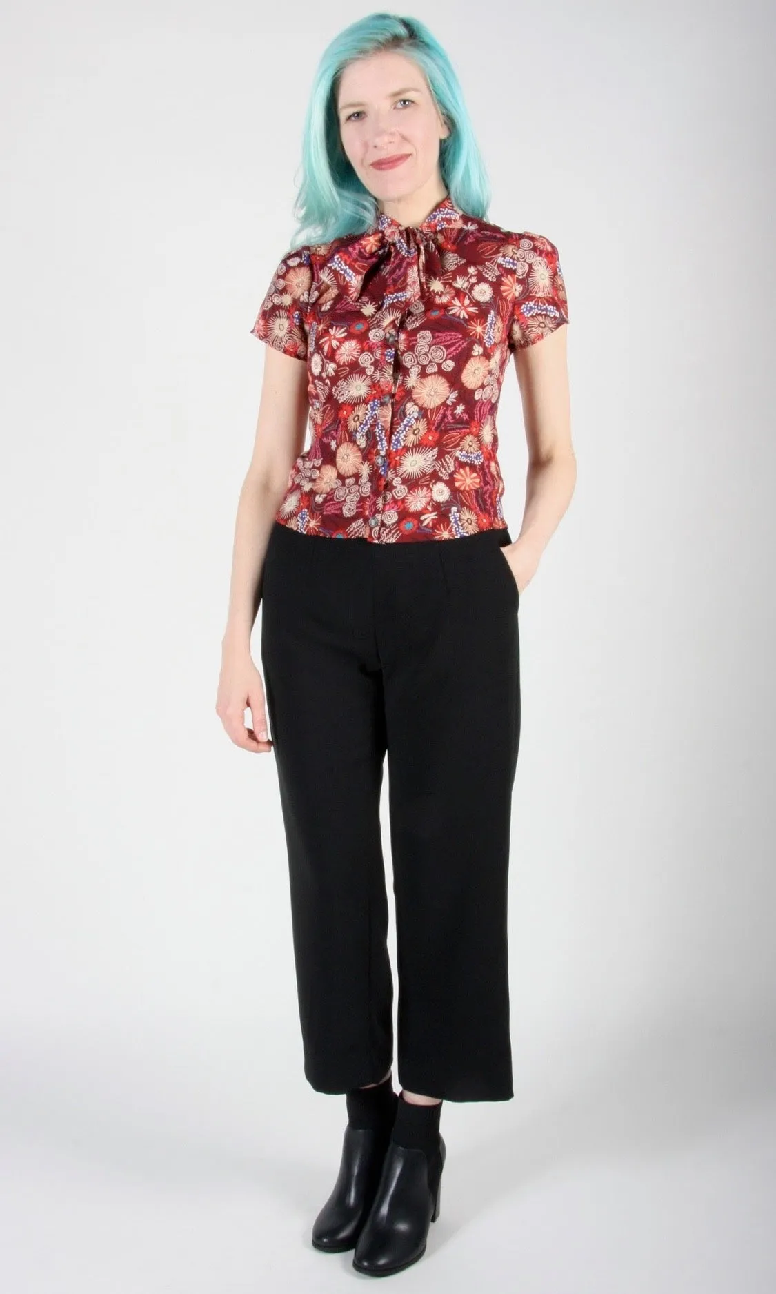 RN1193 - 16 - Catbird Top - Burgundy Flowerburst sold by Birds of North America product image thumbnail 3