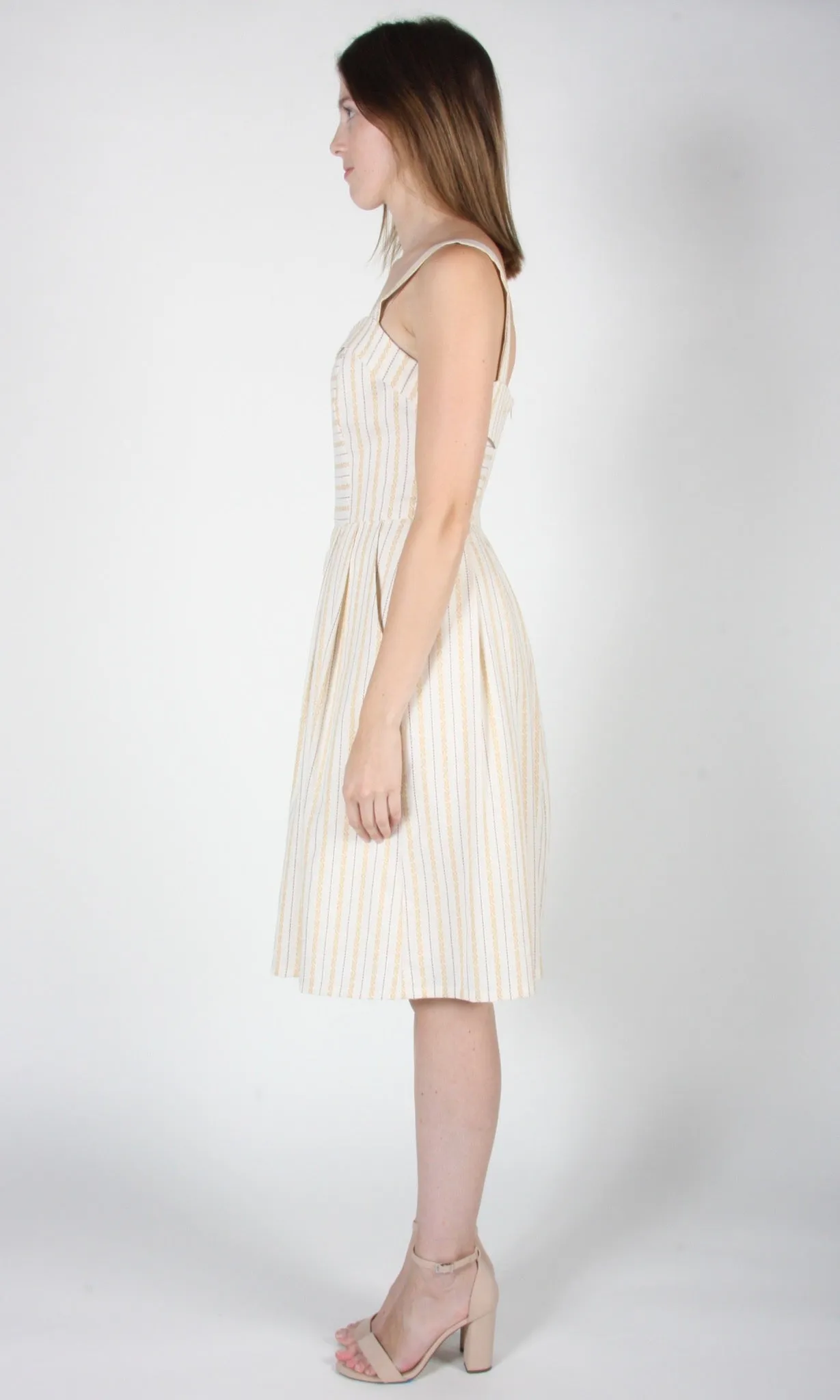 RN1276 - 16 - Courlis Dress - Ivory Stripe sold by Birds of North America product image thumbnail 5