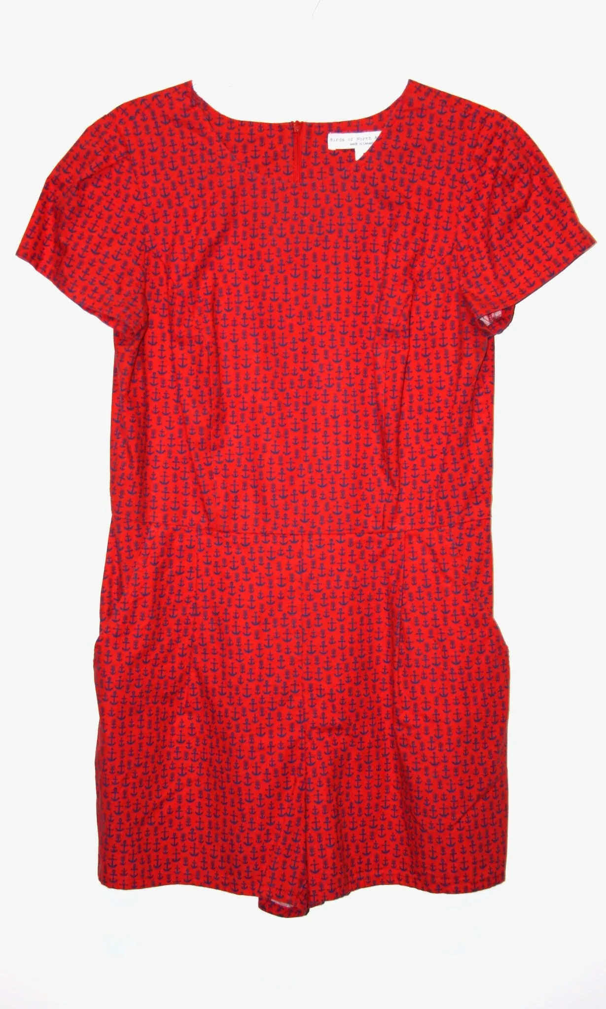 RN1268 - 8 - Silverbill Romper - Red Anchors sold by Birds of North America